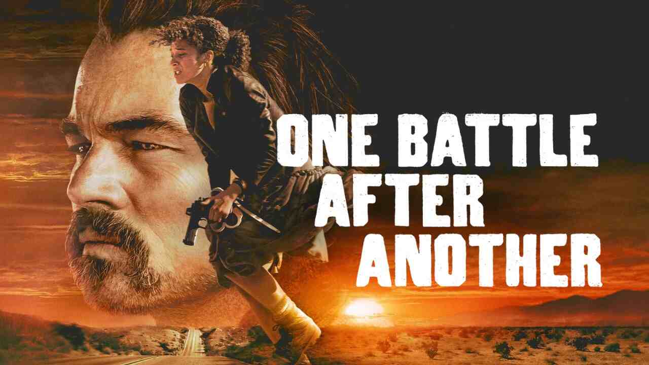 Movie One Battle After Another – Action Packed Battle Scene Poster